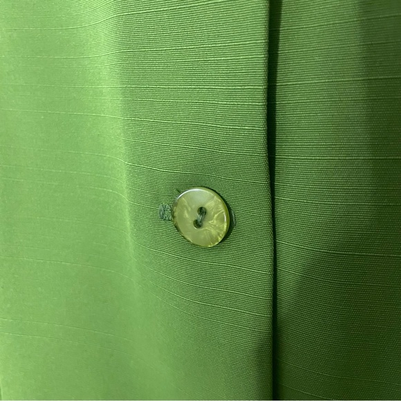 Vintage Giorgio Fiorlini chartreuse green abstract tailored ladies pant suit set - Picture 9 of 11